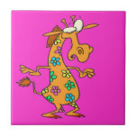 el hippie brillante lindo florece el dibujo animad tejas  ceramicas