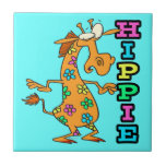 el hippie lindo florece el personaje de dibujos an teja  ceramica