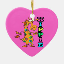el hippie lindo florece el personaje de dibujos an ornamentos de navidad