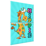 el hippie lindo florece el personaje de dibujos an lona envuelta para galerias