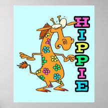 el hippie lindo florece el personaje de dibujos an posters