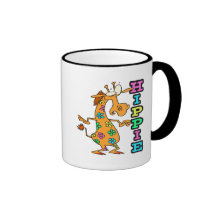 el hippie lindo florece el personaje de dibujos an taza