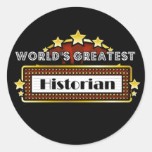 El historiador más grande del mundo etiquetas redondas
