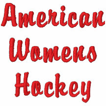 El hockey de las mujeres americanas sudadera bordada con serigrafía