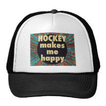 El HOCKEY me hace feliz - explosión retra Gorro De Camionero