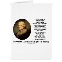 El hombre de la experiencia de Thomas Jefferson de Felicitacion