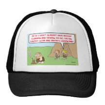 el hombre de las cavernas inventa cocinar gorros  