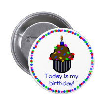 ¡El hoy es mi cumpleaños! Botón Pins