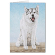 El husky siberiano corteja cortejar tarjetas