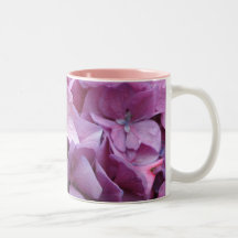 El Hydrangea florece taza de café