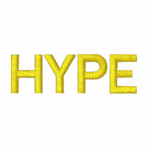 El HYPE'd encima de la camiseta del crewneck Sudadera Embordada