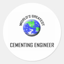 El ingeniero de cementación más grande del mundo etiqueta redonda