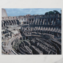 El interior cavernoso del Coloss romano antiguo Tarjetones