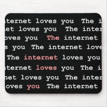El Internet le ama Mousepad Tapetes De Raton