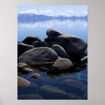 El invierno del lago Tahoe todavía riega Posters