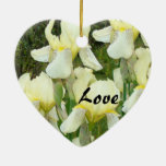 El iris florece el ornamento del amor adorno de navidad