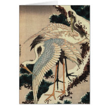 El japonés Cranes la tarjeta del día de fiesta