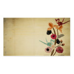 El japonés del vintage florece la tarjeta de visit