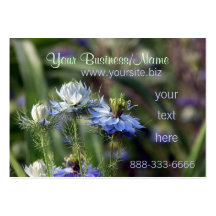 El jardín azul florece las tarjetas del perfil del tarjetas de negocios