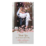 El jardín de la flor de cerezo le agradece foto tarjetas fotograficas personalizadas