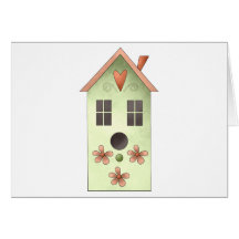 El jardín del gramo · Birdhouse verde Felicitacion