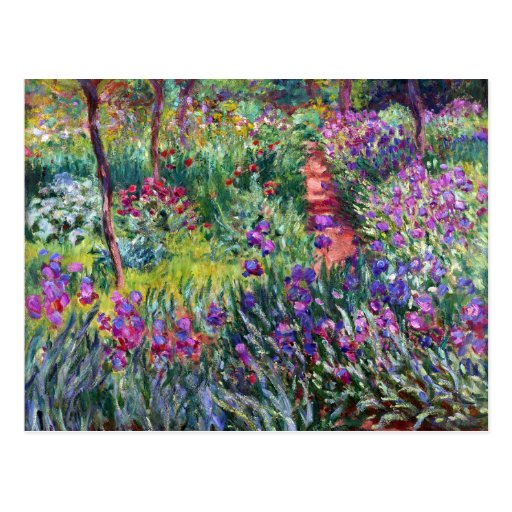 El jardín del iris en Giverny, Claude Monet Tarjetas Postales