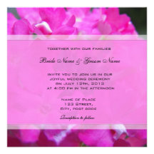 El jardín rosado bonito florece invitaciones del b invitacion personalizada