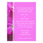 El jardín rosado florece invitaciones cristianas d comunicado personalizado