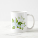 el jazmín dibujado mano florece la taza