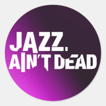 El jazz no es pegatina muerto del logotipo