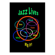 El jazz vive ATC Tarjeta De Visita