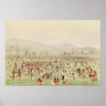 El juego de pelota indio, c.1832 posters
