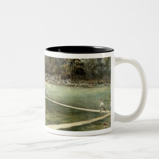 El juego nacional americano del béisbol tazas de café
