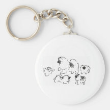 El jugar de los perritos del Keeshond Llaveros Personalizados