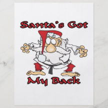 el karate santas consiguió mi dibujo animado diver tarjeton