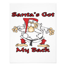 el karate santas consiguió mi dibujo animado diver comunicado personalizado