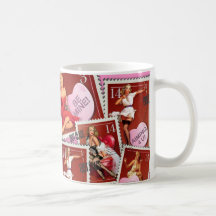 El kitsch Bitsch: Colección de sello de las tarjet Taza De Café