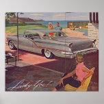 El kitsch Bitsch: Gráfico del automóvil del vintag Poster
