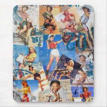 El kitsch Bitsch: Vaquera destruida Pin-UPS No.1 Tapetes De Raton