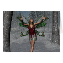 El KRW lo dejó nevar tarjeta del Faery del navidad