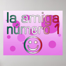 El La Amiga Número 1 en bandera mexicana colorea a Impresiones