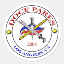 El LA Doce pela el logotipo Pegatina
