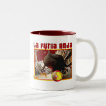 El La Furia Roja Raging Bull Futbol defiende 2008 Tazas