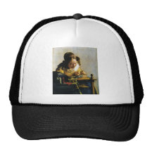 El Lacemaker de Juan Vermeer (circa 1670) Gorros