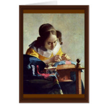 El Lacemaker, La Dentelière de Français, por Verme Felicitaciones