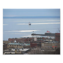 El lago Superior y Duluth - impresión de la foto