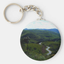 El largo y la carretera con curvas llavero personalizado