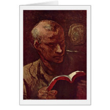 El lector de Honore Daumier Tarjeta