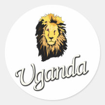 El león africano pegatina redonda