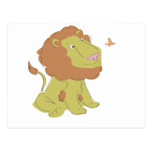 El león de la felicidad tarjetas postales